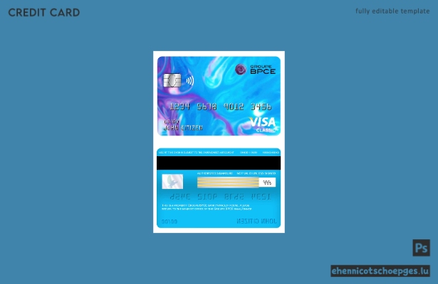 Beispielvorschau der France Groupe BPCE Bank Visa Classic Karte
